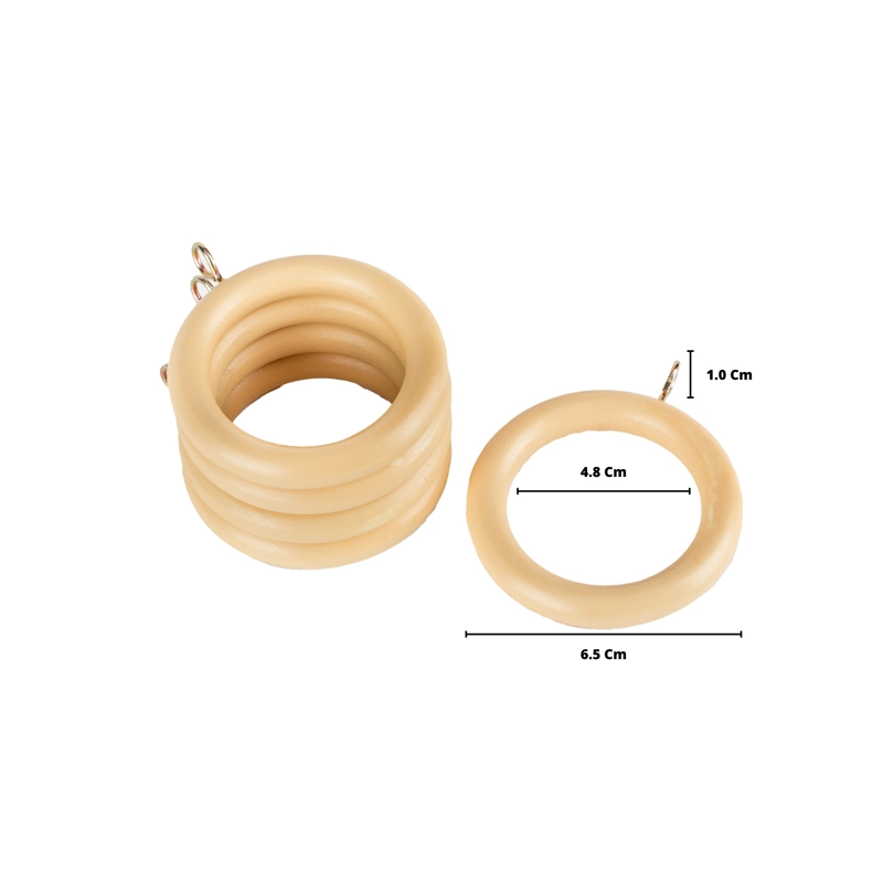 PACK 10 ANILLAS DE MADERA COLOR NATURAL 35 MM - 2