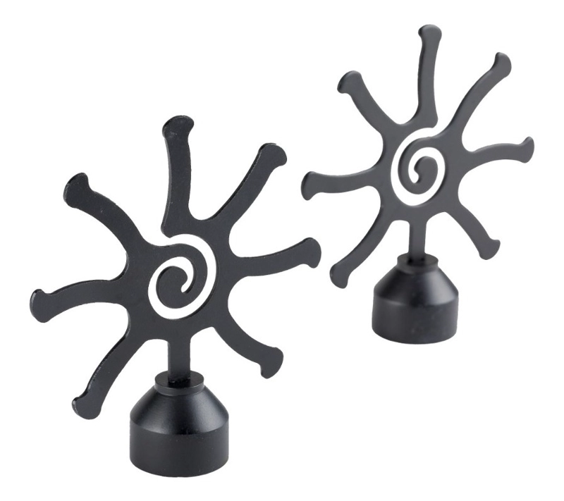 PACK 2 UNIDADES TERMINAL SUN DE METAL NEGRO 28 MM - 1