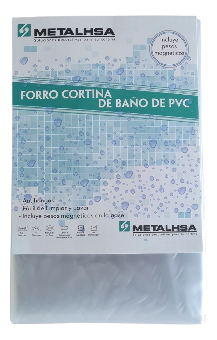 FORRO PARA CORTINA DE BAÑO PVC 180 X 180 CM - 2