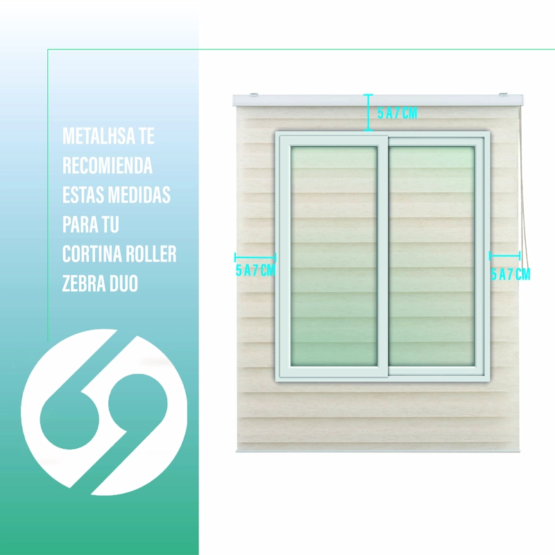 CORTINA ROLLER DUO ZEBRA DIA Y NOCHE TEXTURA 90 X 165 CM SUNFREE - 3