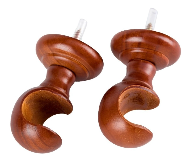 PACK 2 UNIDADES SOPORTE TECHO DE MADERA CHOCOLATE 28 MM - 1