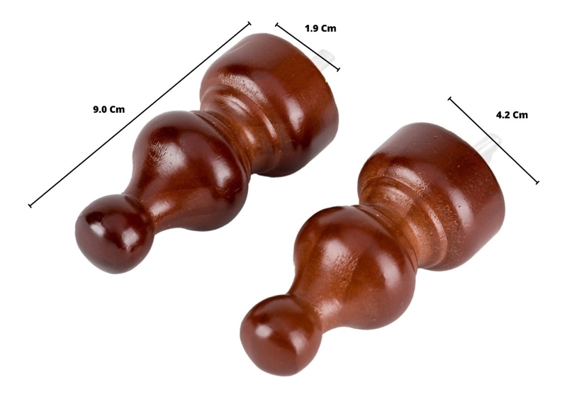 PACK 2 UNIDADES TERMINAL ARABE DE MADERA CHOCOLATE 19 MM - 2