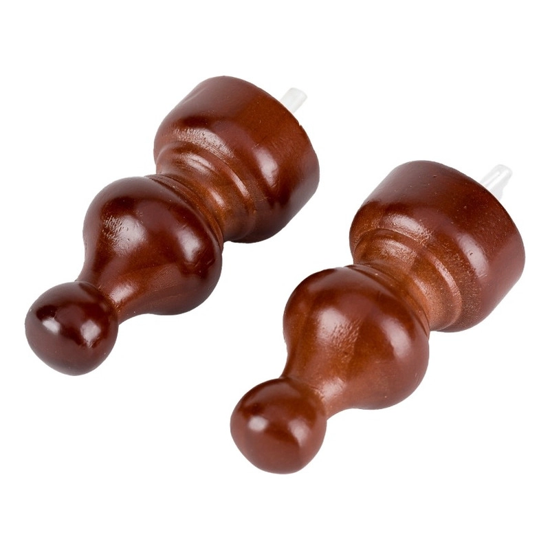 PACK 2 UNIDADES TERMINAL ARABE DE MADERA CHOCOLATE 28 MM - 1