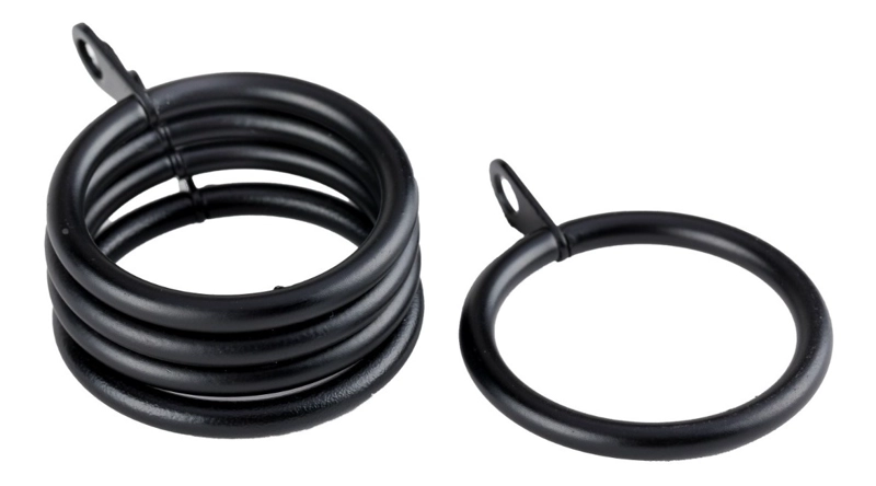 PACK 10 UNIDADES ARGOLLA DE METAL NEGRO PARA CORTINA 19 MM - 1