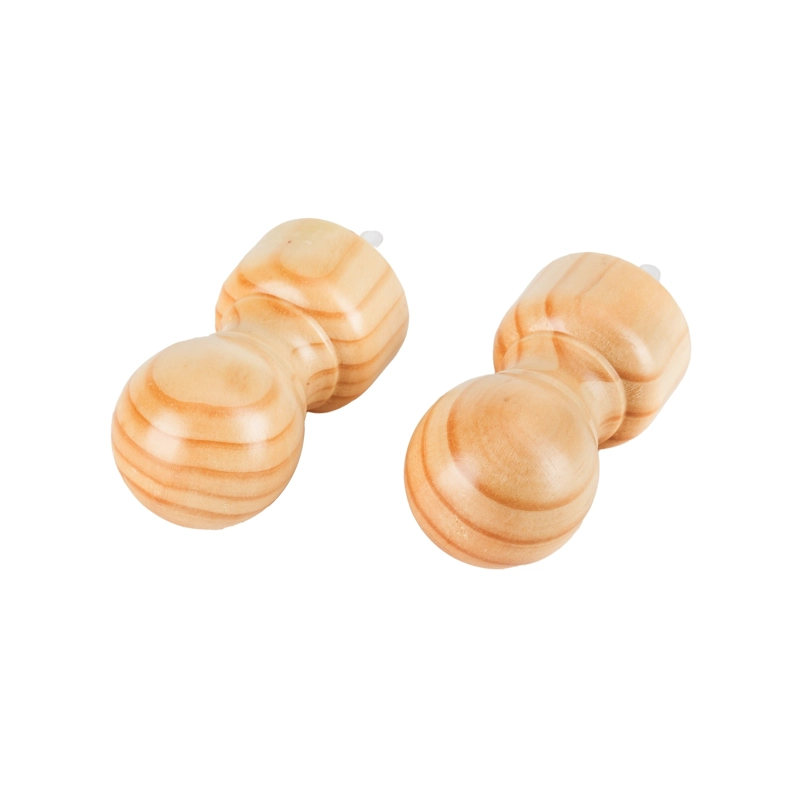 PACK 2 UNIDADES TERMINAL BOLA DE MADERA NATURAL 28 MM - 1