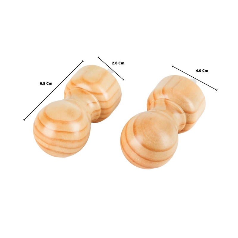 PACK 2 UNIDADES TERMINAL BOLA DE MADERA NATURAL 28 MM - 2