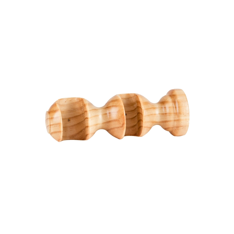 PACK 2 UNIDADES SOPORTE DOBLE DE MADERA NATURAL 28/28 MM - 2