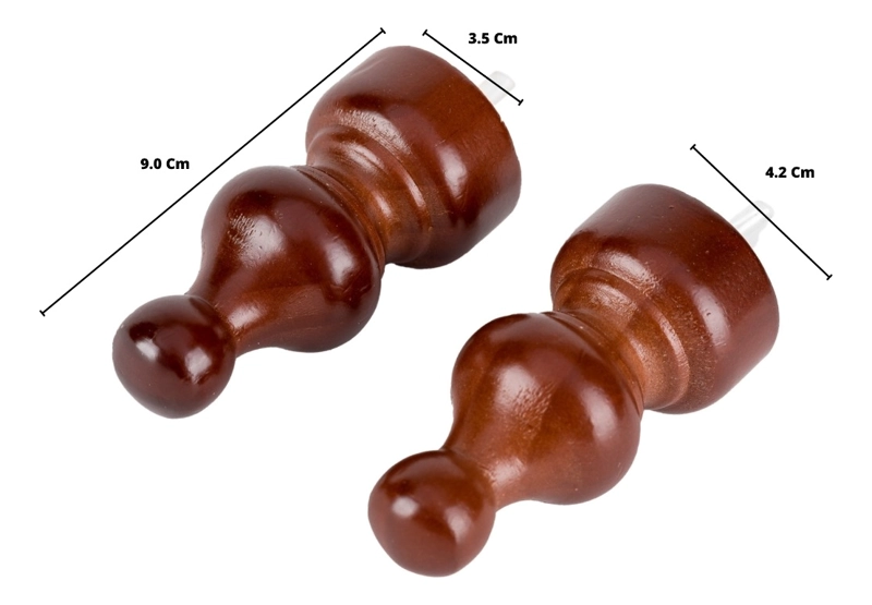 PACK 2 UNIDADES TERMINAL ARABE DE MADERA CHOCOLATE 35 MM - 2