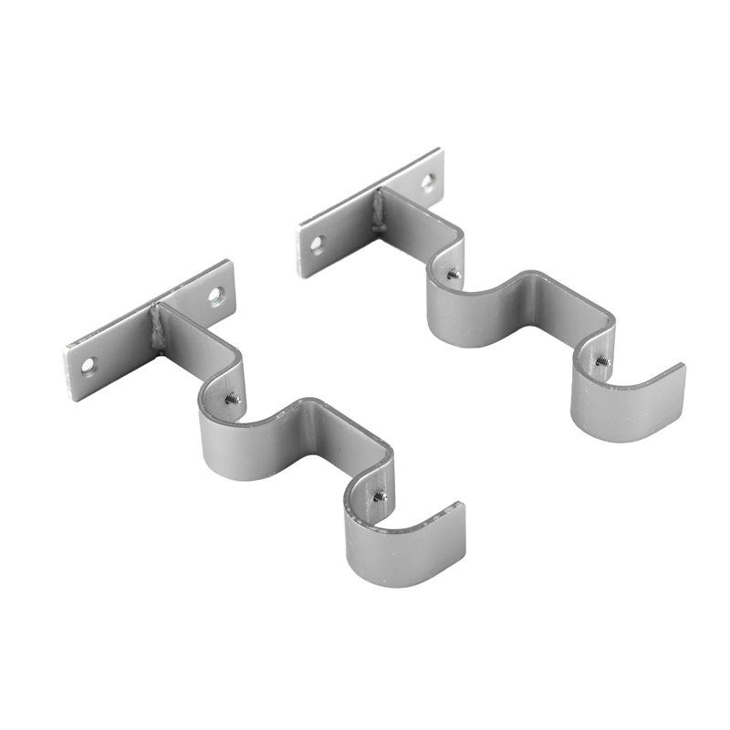 PACK 2 UNIDADES SOPORTE DOBLE MURO DE METAL SATIN 19/19 MM - 1