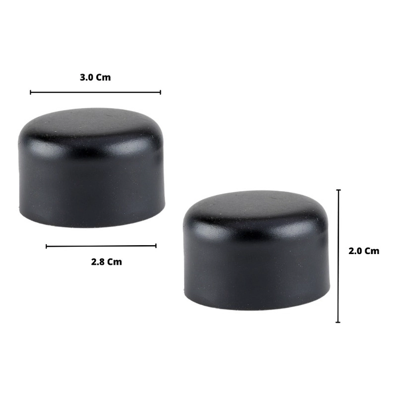 PACK 2 UNIDADES TERMINAL TOPE DE METAL NEGRO 28 MM - 2