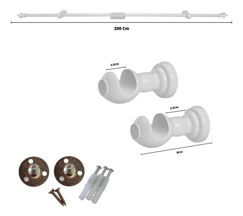 SET SIMPLE DE MADERA BLANCO 2.00 MT TERMINAL KING - 4