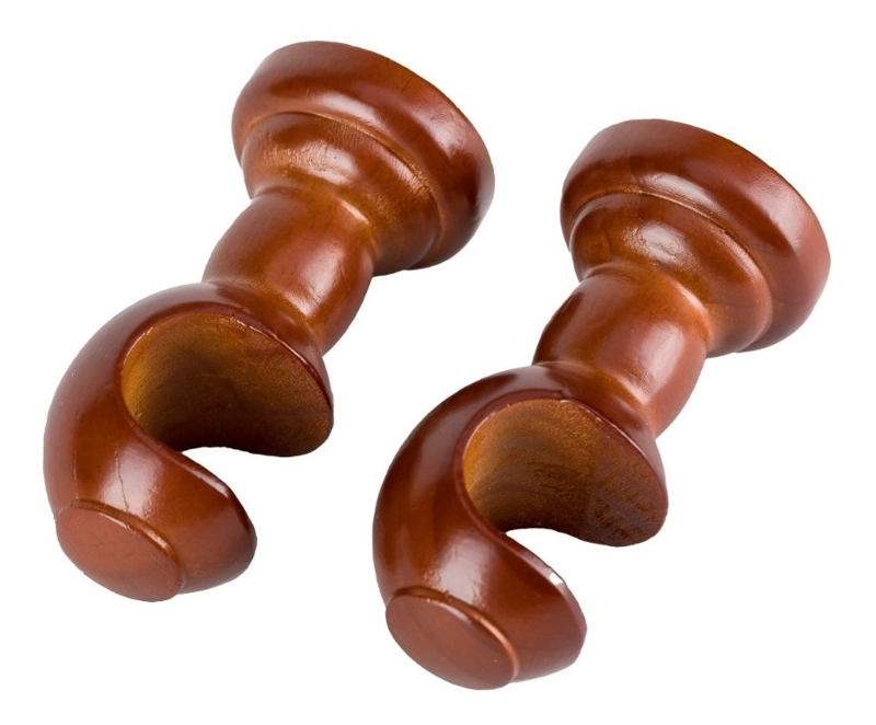 PACK 2 UNIDADES SOPORTE SIMPLE DE MADERA CHOCOLATE 28 MM - 1