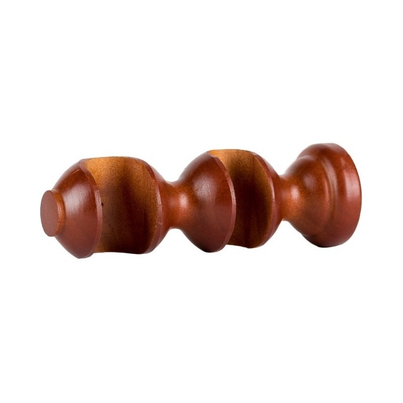 PACK 2 UNIDADES SOPORTE DOBLE DE MADERA CHOCOLATE 28/28 MM - 2