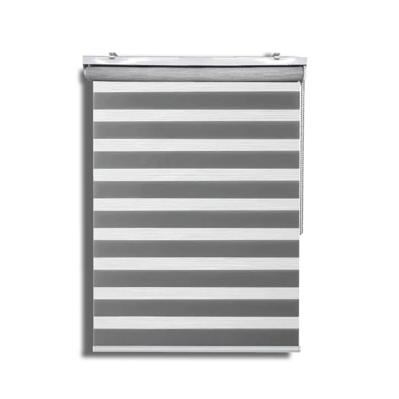 CORTINA ROLLER DUO ZEBRA DIA Y NOCHE GRIS 90 X 250 CM SIN CENEFA - 1