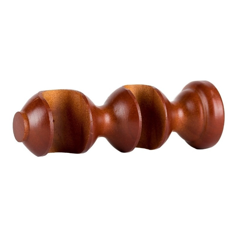 PACK 2 UNIDADES SOPORTE DOBLE DE MADERA CHOCOLATE 19/19 MM - 2