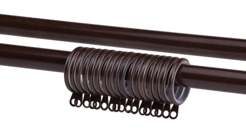 SET BARRAS PARA CORTINA DOBLE 19/19 MM METAL COLOR CHAMPAGNE X 2,00 MT TERMINAL BORLA - 4