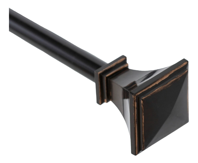 SET BARRAS PARA CORTINA DOBLE 13/16 MM EXTENSIBLE 120-200 CM NEGRO ORB PRISMA - 4