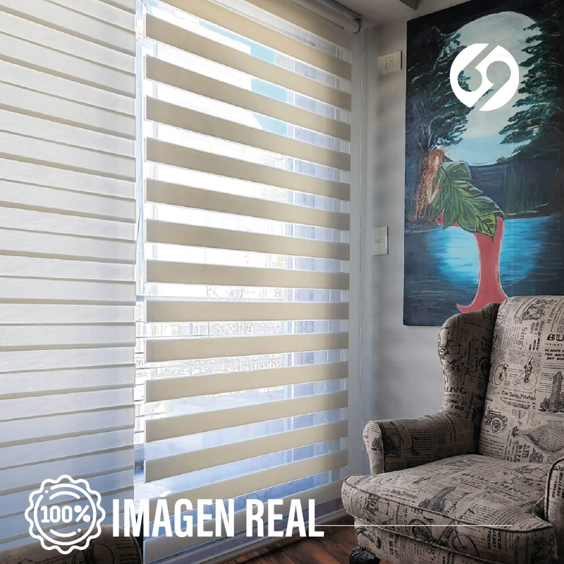 CORTINA ROLLER DUO ZEBRA DIA Y NOCHE TEXTURA 90 X 165 CM SIN CENEFA SUNFREE - 4