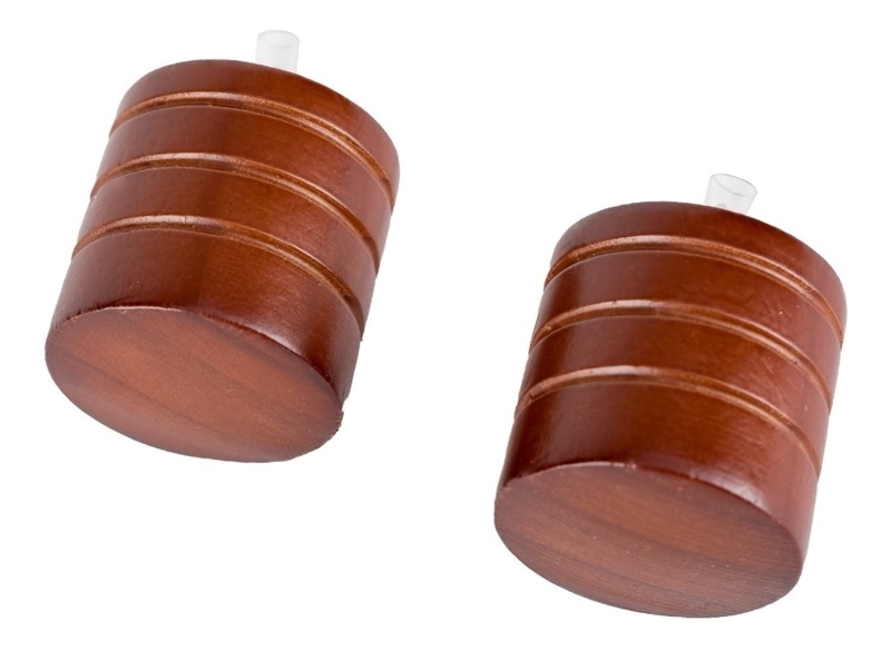 PACK 2 UNIDADES TERMINAL TOPE DE MADERA CHOCOLATE 19 MM - 1