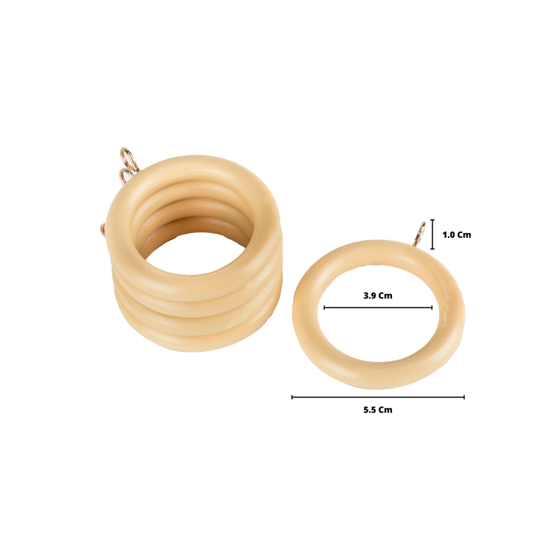PACK 10 ANILLAS DE MADERA COLOR NATURAL 28 MM - 2