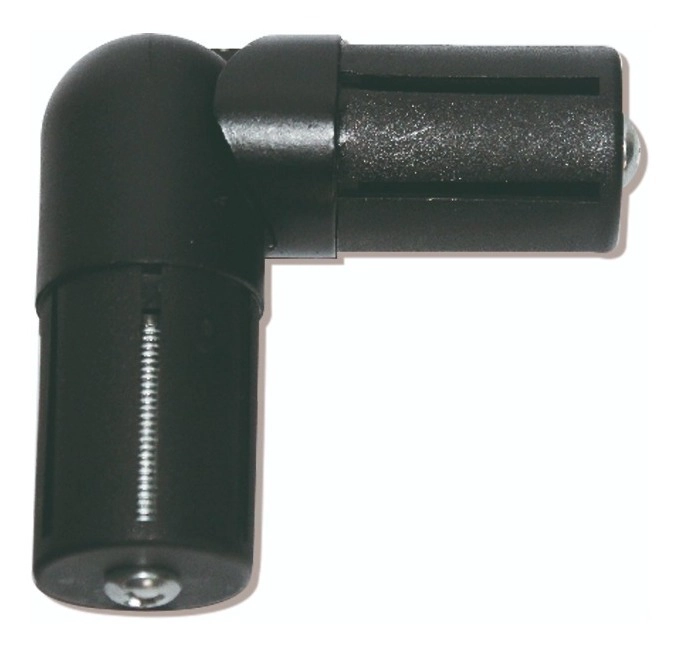 CODO ARTICULADO NEGRO PARA BARRAS DE CORTINA 28 MM - 1