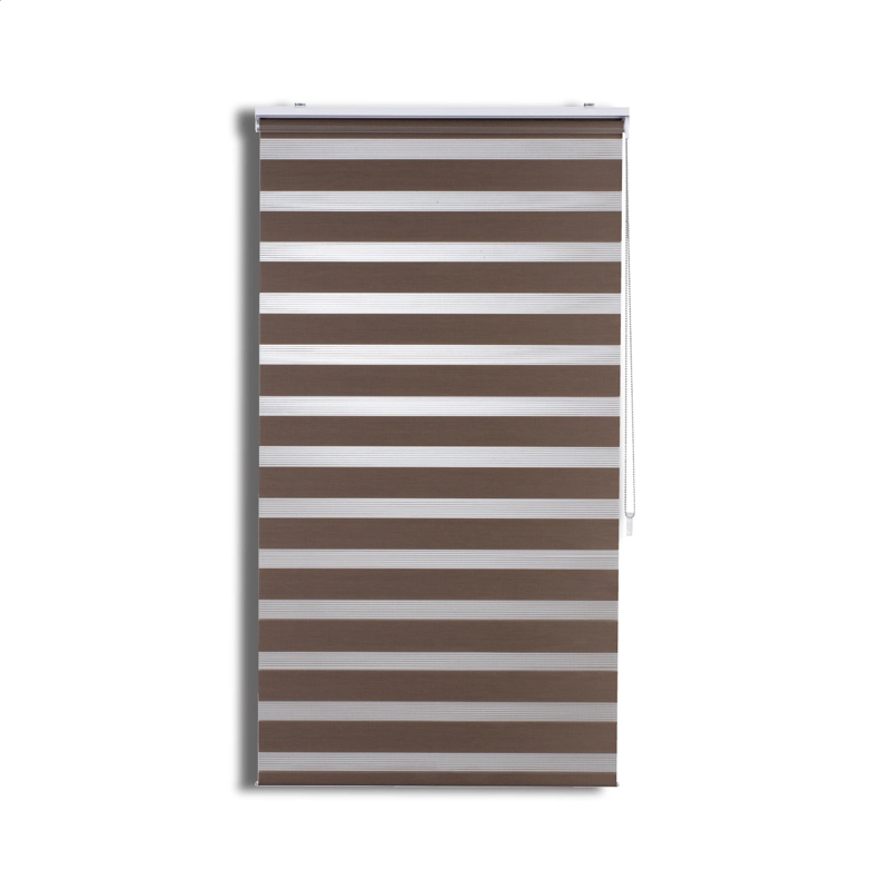 CORTINA ROLLER DUO ZEBRA DIA Y NOCHE TOSTADO 180 X 165 CM SIN CENEFA SUNFREE - 1