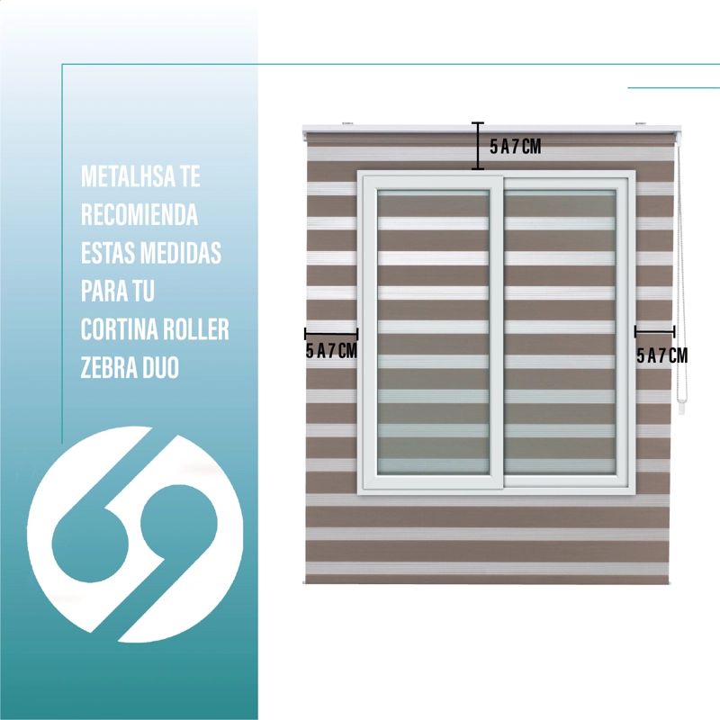 CORTINA ROLLER DUO ZEBRA DIA Y NOCHE TOSTADO 180 X 165 CM SIN CENEFA SUNFREE - 3