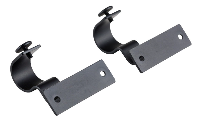 PACK 2 UNIDADES SOPORTE SIMPLE TECHO DE METAL NEGRO 28 MM - 1