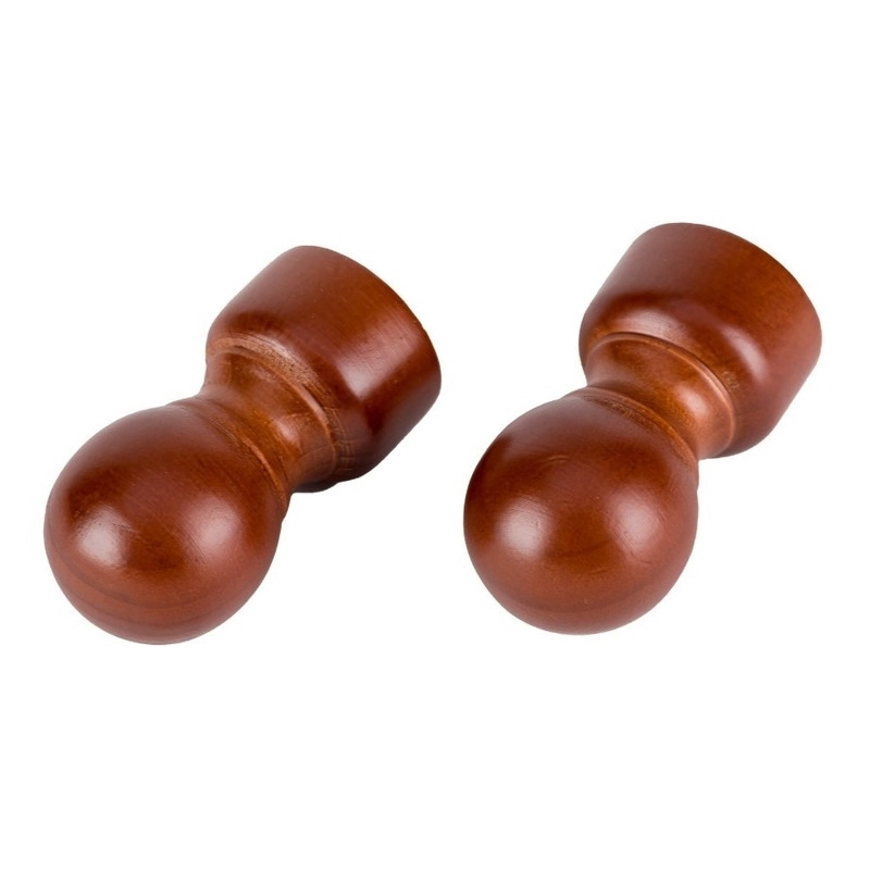 PACK 2 UNIDADES TERMINAL BOLA DE MADERA CHOCOLATE 35 MM - 1