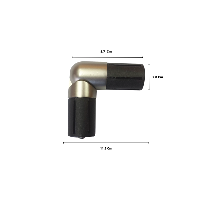 CODO ARTICULADO SATIN PARA BARRAS DE CORTINA 28 MM - 2