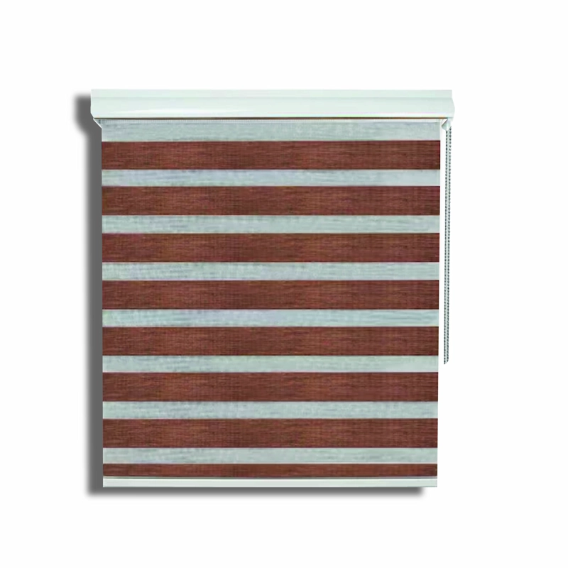 CORTINA ROLLER DUO ZEBRA DIA Y NOCHE TABACO 90 X 165 CM SUNFREE - 1