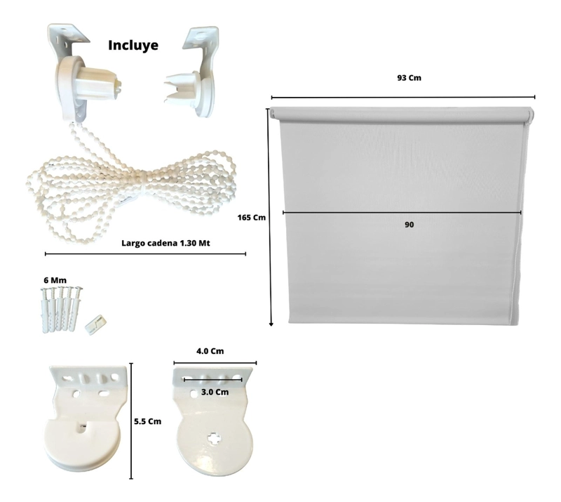 CORTINA ROLLER SUNSCREEN BLANCO 90 X 165 CM SUNFREE - 6
