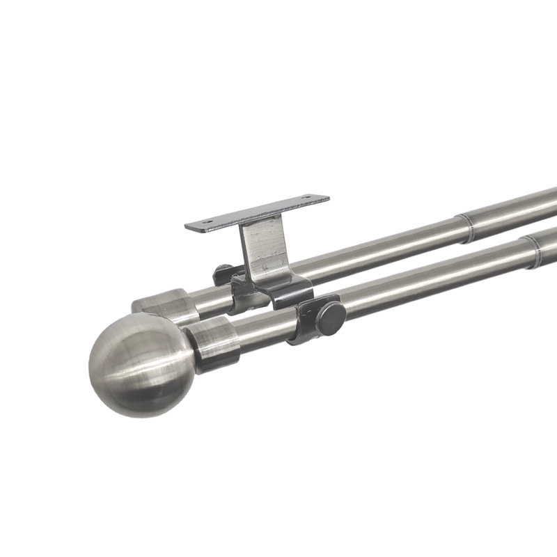 SET BARRAS PARA CORTINA DOBLE 16/19 MM EXTENSIBLE 170-320 CM A TECHO SATIN BOLA - 1