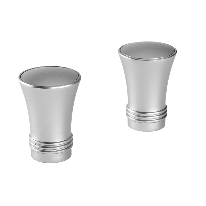 PACK 2 UNIDADES TERMINAL CONICO DE METAL SATIN 28 MM