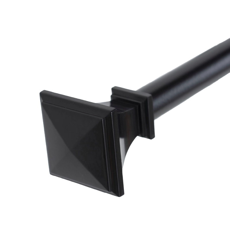 SET BARRA PARA CORTINA SIMPLE 13/16 MM EXTENSIBLE 120-200 CM NEGRO PRISMA - 2