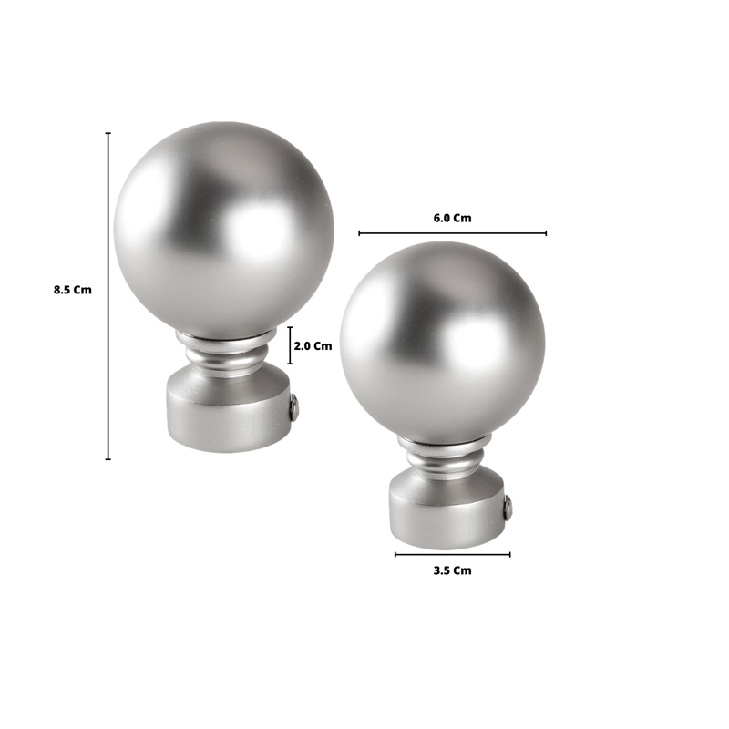 PACK 2 UNIDADES TERMINAL BOLA ACERO SATIN 28 MM - 2