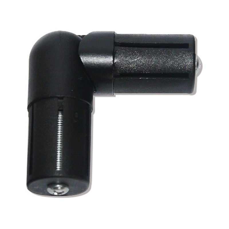 CODO ARTICULADO NEGRO PARA BARRAS DE CORTINA 19 MM - 1