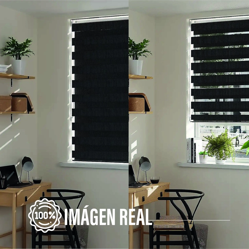CORTINA ROLLER DUO ZEBRA DIA Y NOCHE NEGRO 200 X 250 CM SUNFREE - 4
