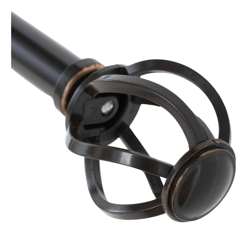 SET BARRA PARA CORTINA SIMPLE 13/16 MM EXTENSIBLE 200-250 CM NEGRO ORB NIDO - 4