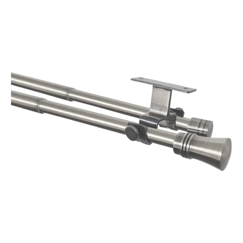 SET BARRAS PARA CORTINA DOBLE 16/19 MM EXTENSIBLE 120-210 CM A TECHO SATIN CONICO - 1