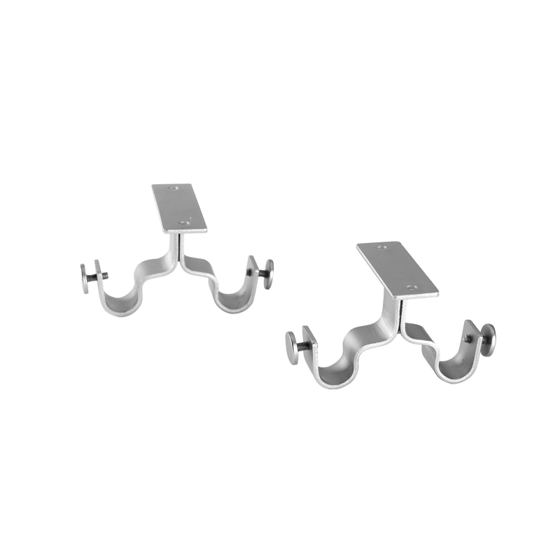 PACK 2 UNIDADES SOPORTE DOBLE TECHO DE METAL SATIN 19/19 MM - 2