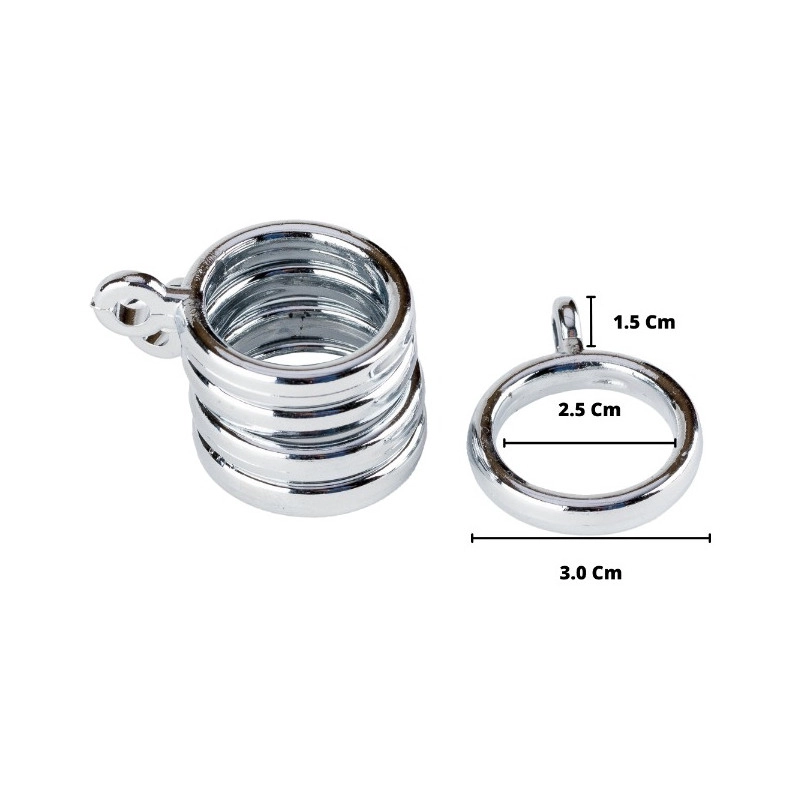 PACK 10 UNIDADES DE ARGOLLAS CROMADAS 12 MM - 3