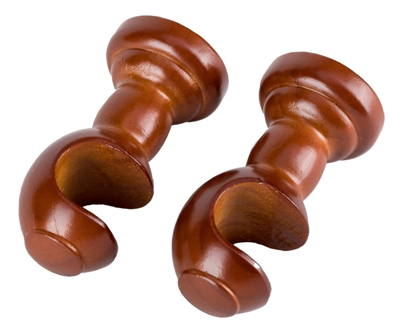 PACK 2 UNIDADES SOPORTE SIMPLE DE MADERA CHOCOLATE 19 MM - 1