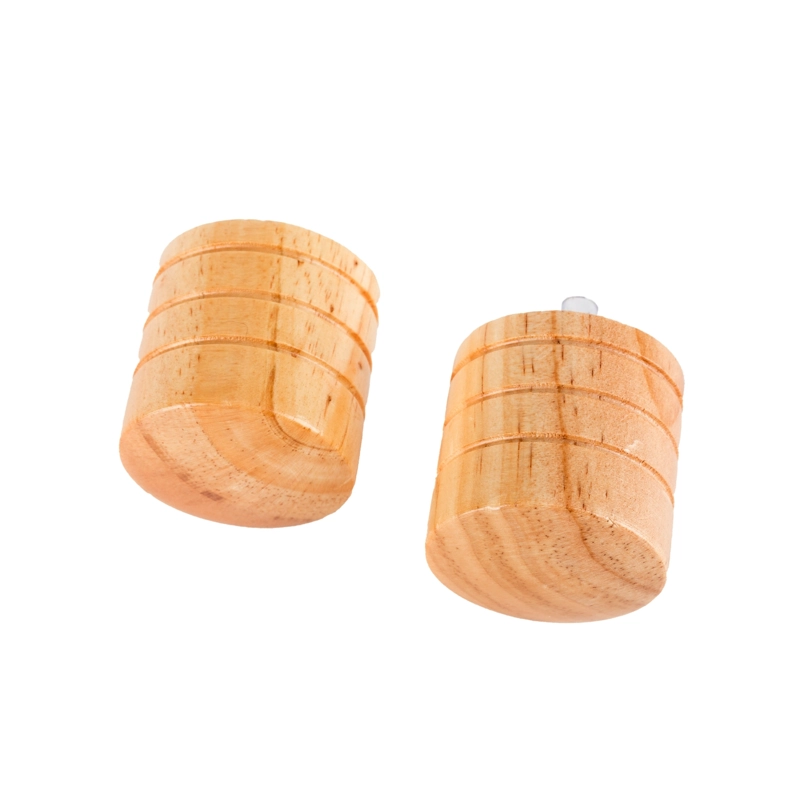 PACK 2 UNIDADES TERMINAL TOPE DE MADERA NATURAL 19 MM - 1