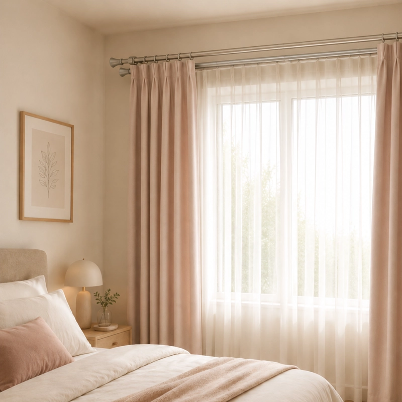 SET BARRAS PARA CORTINA DOBLE 16/19 MM EXTENSIBLE 170-320 CM A MURO SATIN CONICO - 4