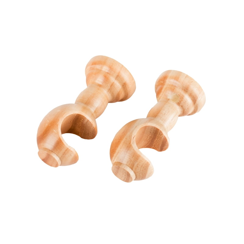PACK 2 UNIDADES SOPORTE SIMPLE DE MADERA NATURAL 35 MM - 1