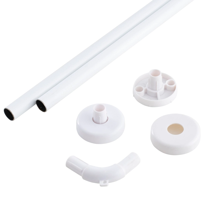 SET DE BARRAS ANGULARES PLASTIFICADAS 19 MM PARA DUCHA 75 X 175 CMS - 2