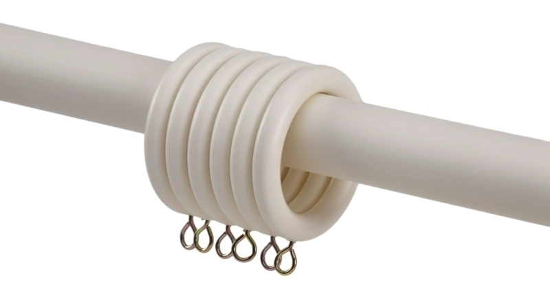 SET BARRA PARA CORTINA SIMPLE 25 MM DE MADERA 1.50 MT COLOR MARFIL TERMINAL KING - 3