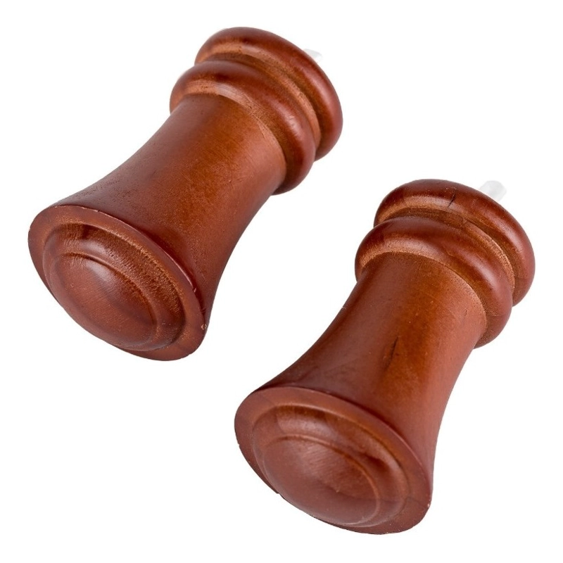 PACK 2 UNIDADES TERMINAL QUEEN DE MADERA CHOCOLATE 28 MM - 1