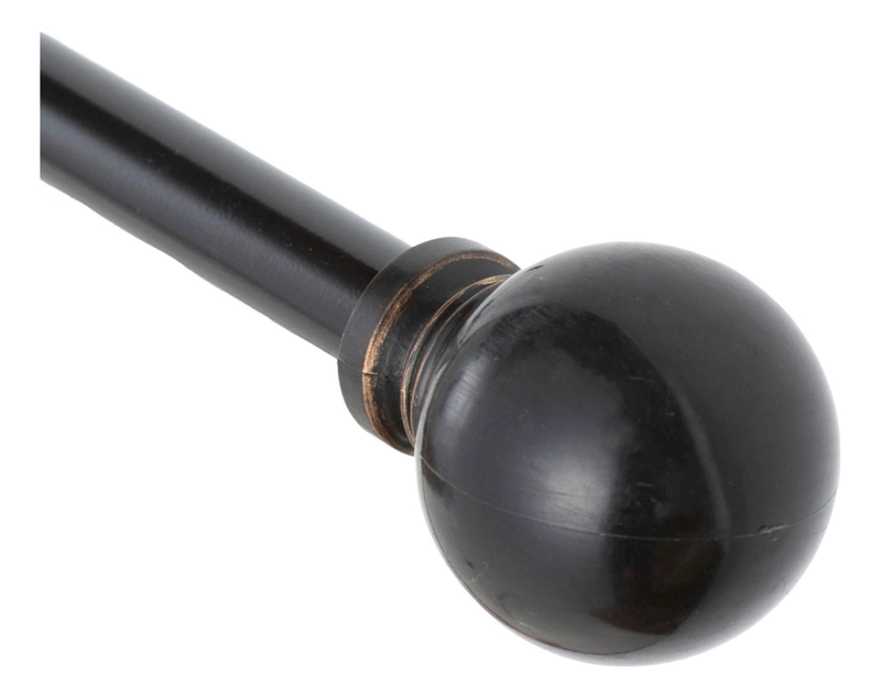 SET BARRAS PARA CORTINA DOBLE 13/16 MM EXTENSIBLE 200-250 CM NEGRO ORB BOLA - 4